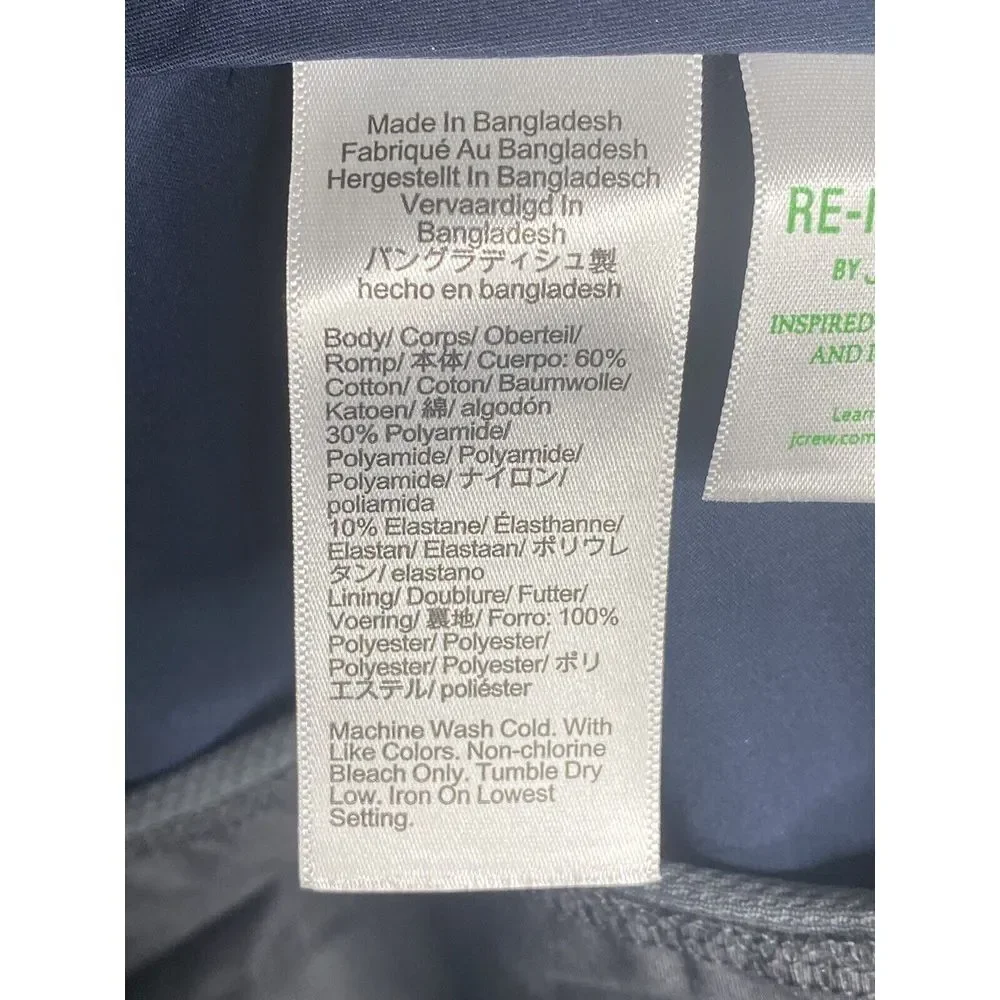 J.CREW Mens 1040 Athletic Tapered-fit‎ tech Pant in Navy Size 34/36